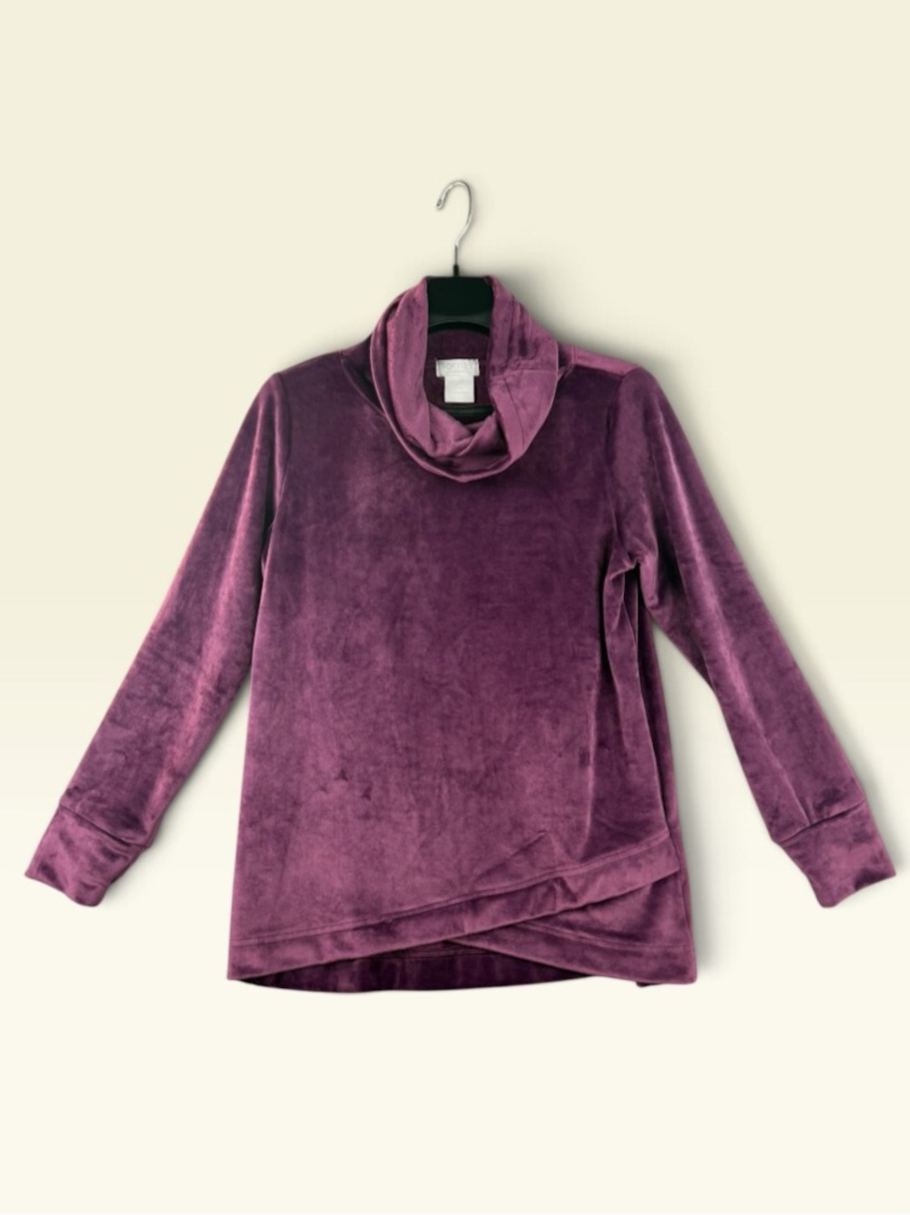 Softies by Paddi Murphy Velour Cowl Neck Pullover S/M